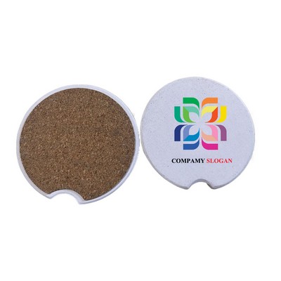 Absorbent Ceramics and Cork Coaster for Car