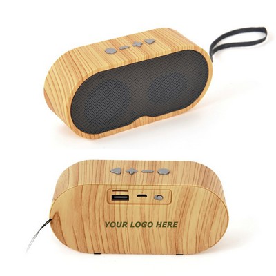 Wood Grain Wireless Speaker