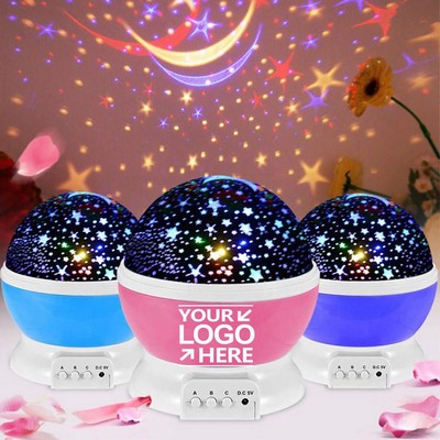 Baby Night Light Moon/Star Projector w/360 Degree Rotation