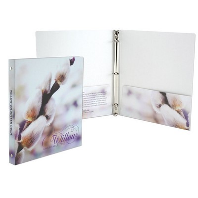 Laminated Paper 3-Ring Binder with Pockets (9-3/4 x 11-1/2") Printed Full Color 4/0