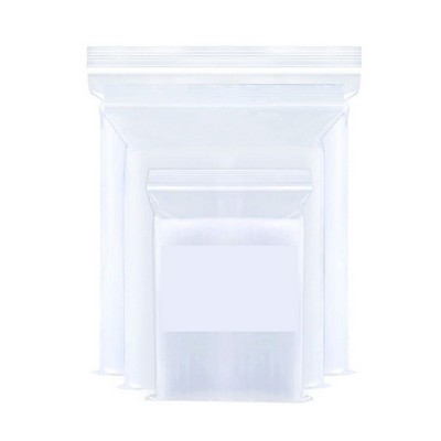 Zip Lock Unprinted Clear Bags 4 Mil. 14"x24"