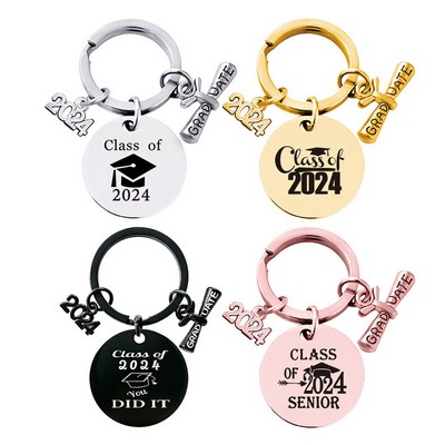 2024 Stainless Steel Graduation Season Keychain