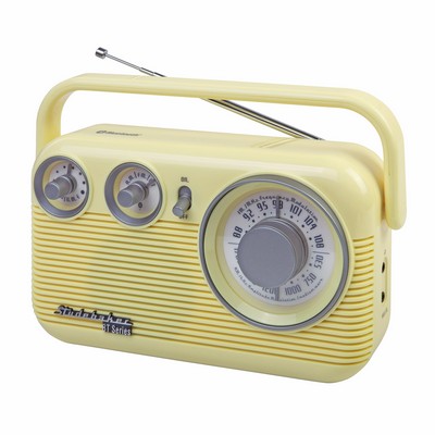 Studebaker Portable AM/FM Radio w/Bluetooth® (Yellow)