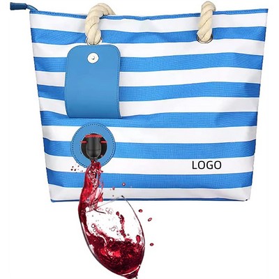 Beach Wine Tote Bag