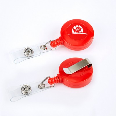 Retractable Round Badge Reel Holder