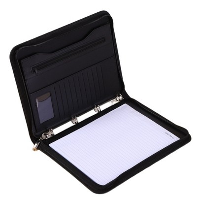 Poly Zippered Binder Padfolio