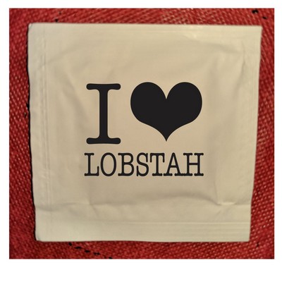 Stock "I Love Lobstah" Moist Towelettes (Pack of 50)