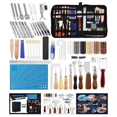 66 Pieces Professional Leather Craft Tool Kit