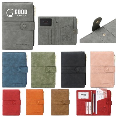 RFID Blocking Passport Card Travel Wallet