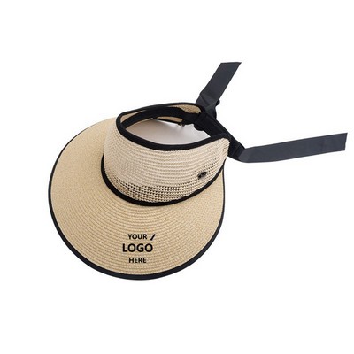 Wide Brim Sun Visor Straw Beach Hats