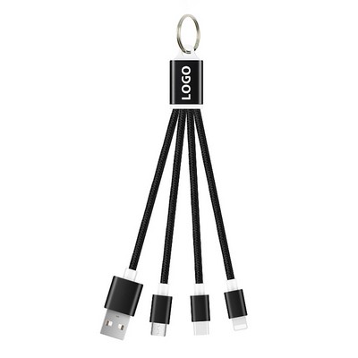 3 in 1 USB Cable with Keychain