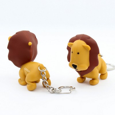 Lion LED Sound Keychain