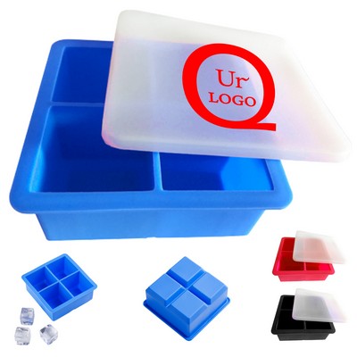 Large Four-Ice Cube Trays W/ Lid