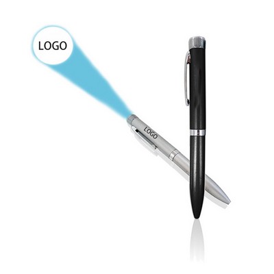 Led Logo Advertising Flashlight Projector Ballpoint Pen