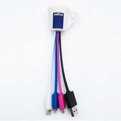 4in1 PVC Customized Cell Phone Charging Cable