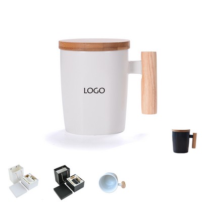 Ceramic Mug With Wooden Handle