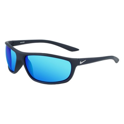 Nike® Rabid Matte Obsidian Sunglasses w/Blue Mirror Lens