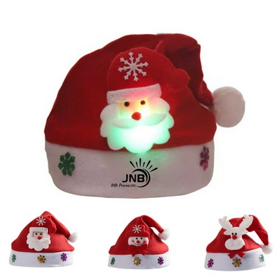 Adult Christmas Hats With LED Lights Snowman, Santa Claus And Reindeer