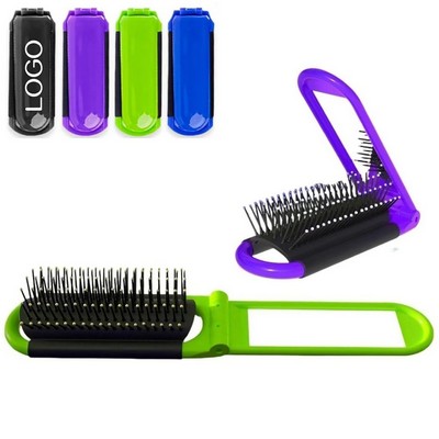 Foldable Pocket Comb With Compact Mirror