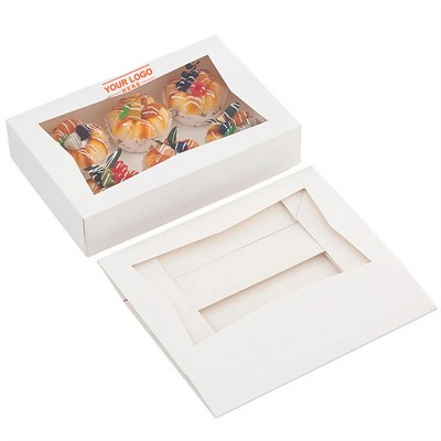 Cookie Boxes with Window - 8x6x2.5 Inches for Treats