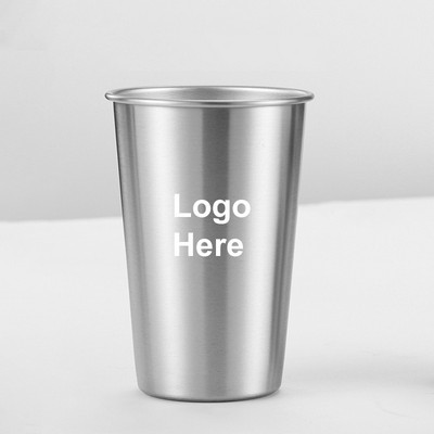 17 Oz Stainless Steel Single Wall Pint Cup