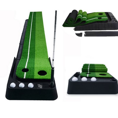 Indoor Golf Putting Green with Automatic Ball Return