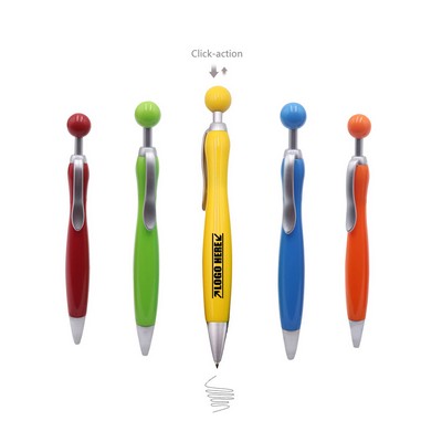 Ball Tip Click Activated Pen