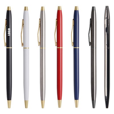 Slim Twisted Action Metal Pen