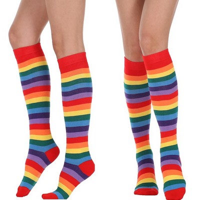 Gay Pride Rainbow Cosplay Striped Socks