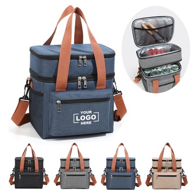 Insulated Double Layer Cooler Bag