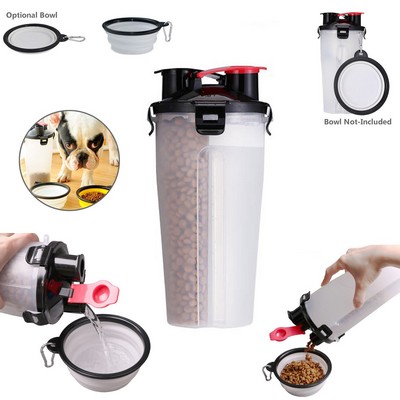 2-in-1 Pet Food Water Bottle