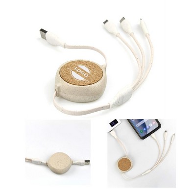 Wheat Straw 3 In 1 Charging Cable