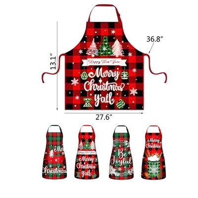 Waterproof Flowers Aprons Adjustable Floral Kitchen Aprons