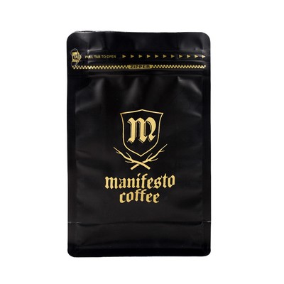 0.5LBS Black PE Foil Stamp Coffee Bag