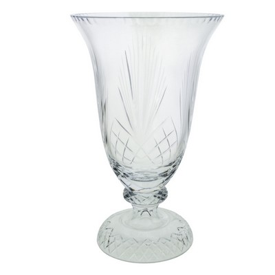 16" Grand European Crystal Cut Vase