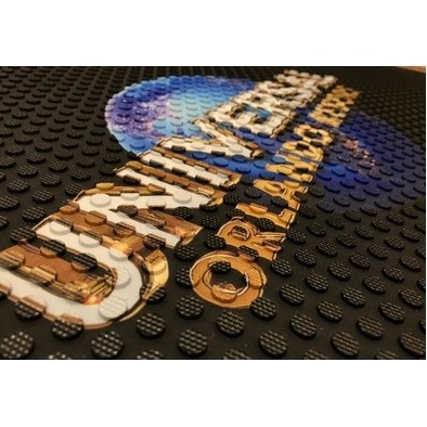 Logo Emissary Outdoor Rubber Scraper Mat - 6' x 8'