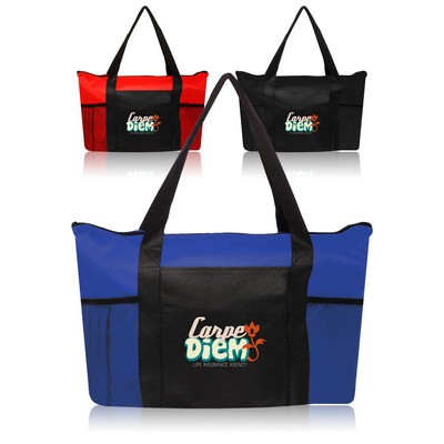 Zippered Non-Woven Tote Bags