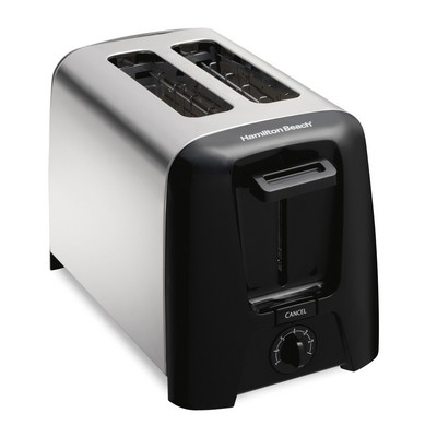 Hamilton Beach® 2 Slice Toaster Extra-Wide Slots Black & Silver