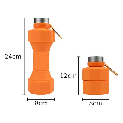 650ml Silicone Dumbbell Water Bottle