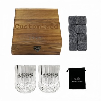 Whiskey Chilling Stones Wine Glass Set