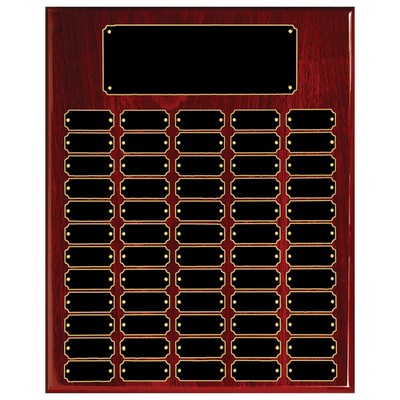 Rosewood Piano Finish Perpetual Plaque, 16 x 20", 60 plates