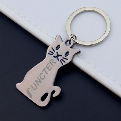 Black Color Cute Cat Key Chain