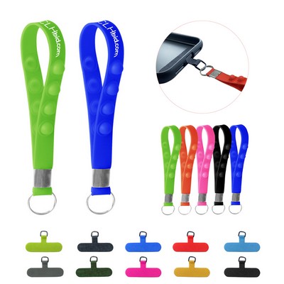 Push Pop Stress Reliever Phone Lanyard