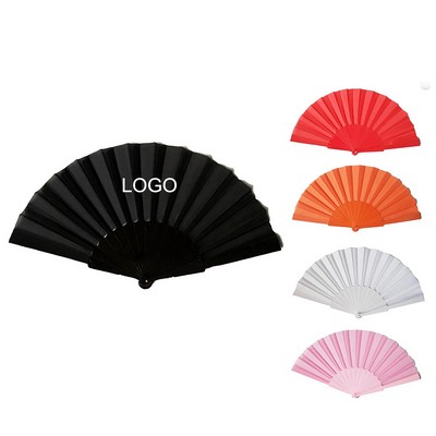 Blank Plain Silk Folding Fan