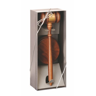 The Director's Set-American Walnut gavel/round sound block