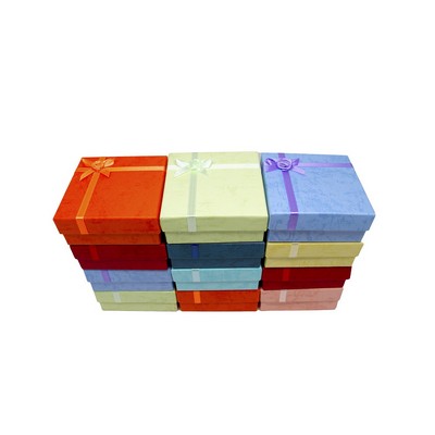 Taft Assorted Colors Cardboard Stud Earring Box w/Bow