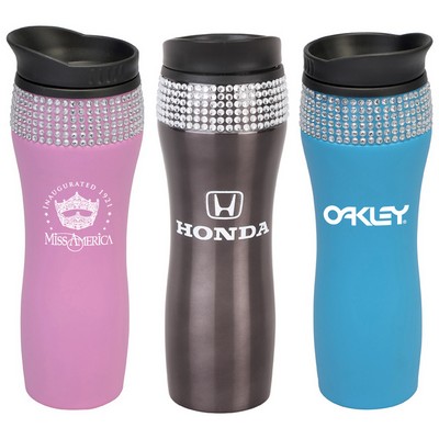 14 Oz. Bling Stainless Steel Traveler Mug