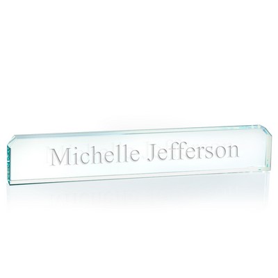 Gavin Jade Glass Name Bar