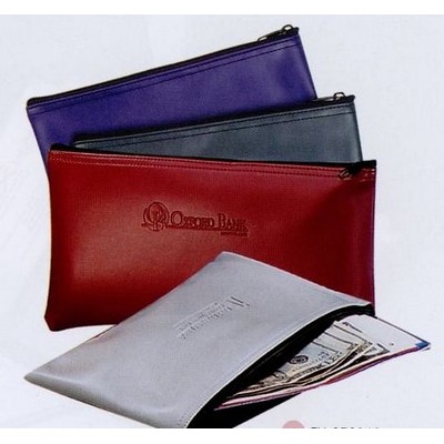 Burgundy Bank Deposit Pouch