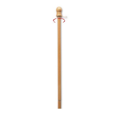 2 Piece Oak Colored Aluminum Spinning Pole